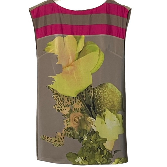 Tibi 100% Silk Floral Print Multicolor Mini Shift Dress 6 - Picture 5 of 16